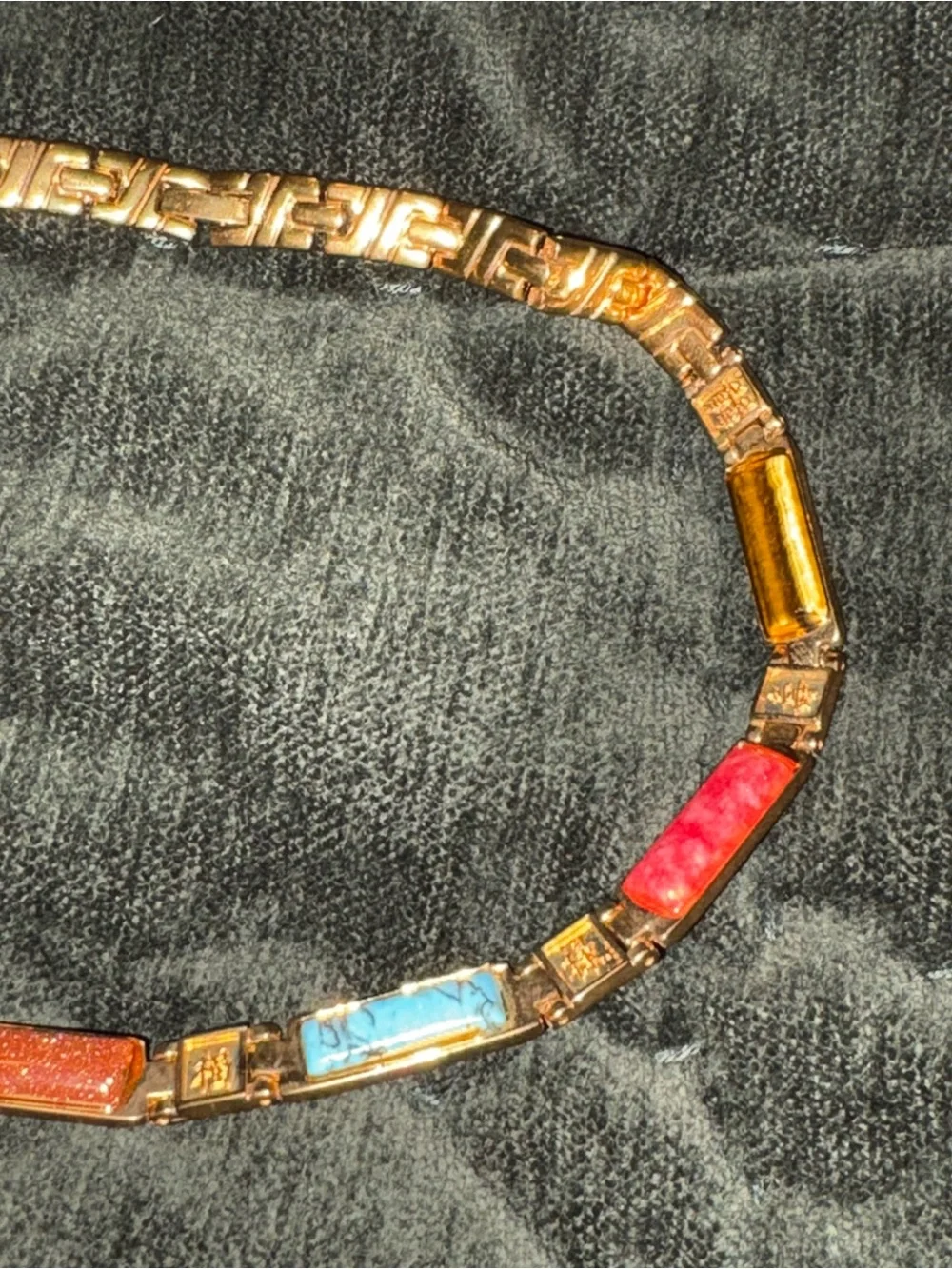 Vintage 1990’s LGP Multi-Stone Scarab Watch & Matching Necklace Set -barely worn
